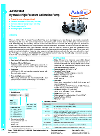 Thumbnail of document Data Sheet - 946A Hydraulic High Pressure Calibration Pump